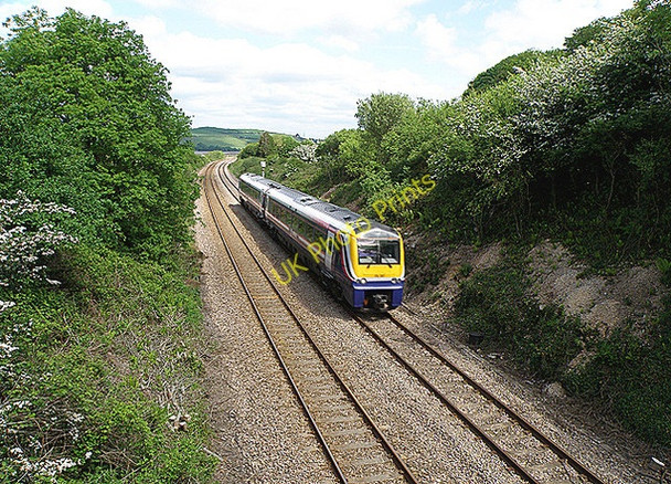 Photo 6"x4" Railway line between Carmarthen to Ferryside Morfa Bach c2008