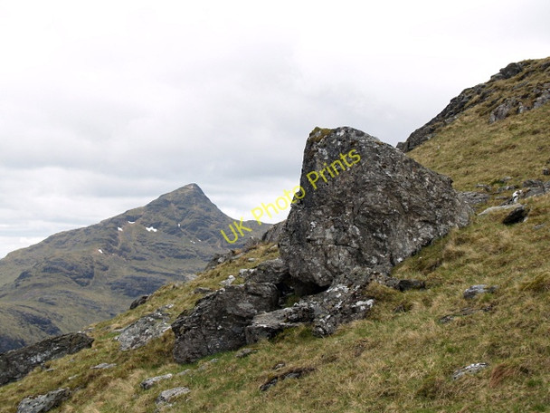 Photo 6"x4" Boulder, S ridge, Beinn Maol Chaluim Dalness\/NN1651 c2008