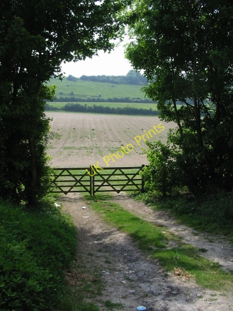 Photo 6"x4" Gated entrance from Swanton Lane Lydden\/TR2645 c2008