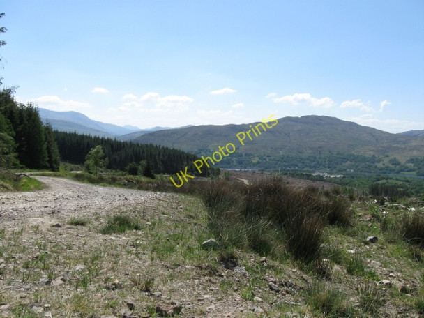 Photo 6"x4" Forest track, Loch Eil in distance Achaphubuil c2008