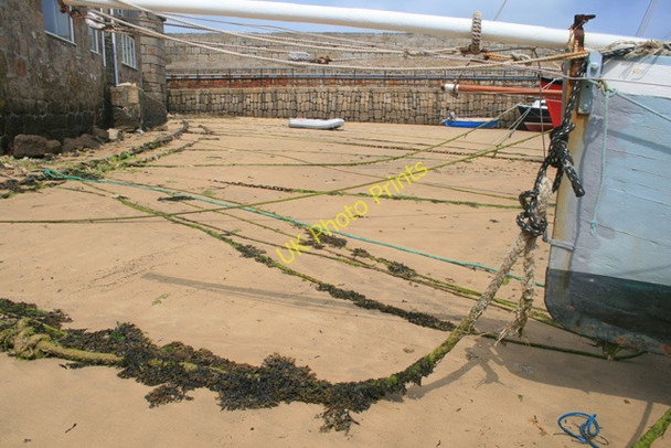 Photo 6"x4" Mooring Ropes on Town Beach Hugh Town c2008
