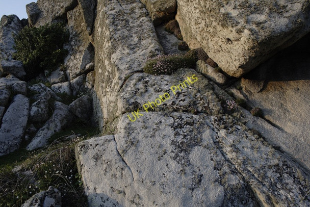 Photo 6"x4" Carn with Sea Thrift Lethegus Rocks c2008
