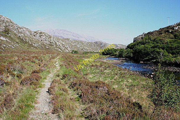 Photo 6"x4" Path  by the Laxford River Cnoc nan Cro c2008