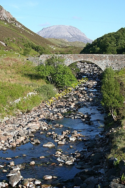 Photo 6"x4" The Old Bridge from the New Bridge Rhiconich c2008