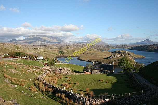 Photo 6"x4" Loch Inchard from above Badcall Badcall c2008