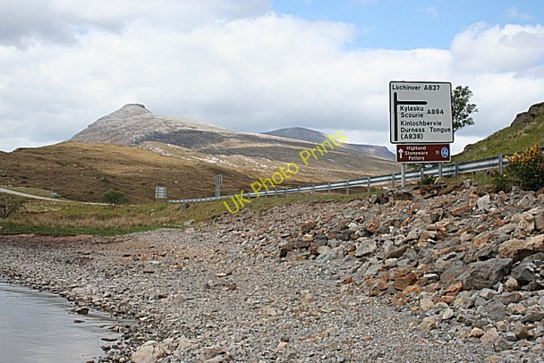 Photo 6"x4" Skiag Bridge Road Junction Inchnadamph c2008