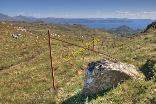 Photo 6"x4" Deer Fence on Sgurr an Albanaich Kinloid\/Ceann an Leothaid c2008