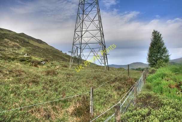 Photo 6"x4" Pylon on Slopes of Creag an t-Sasunnaich Creag an t-Sasunnaich c2008