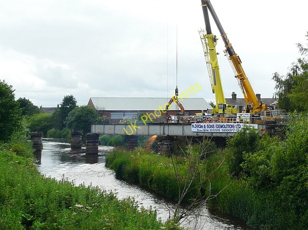 Photo 6"x4" Bridge demolition in progress Carlisle c2008
