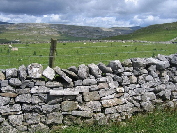 Photo 6"x4" Stone wall and pasture alongside Fell Lane Ingleton\/SD6973 c2008