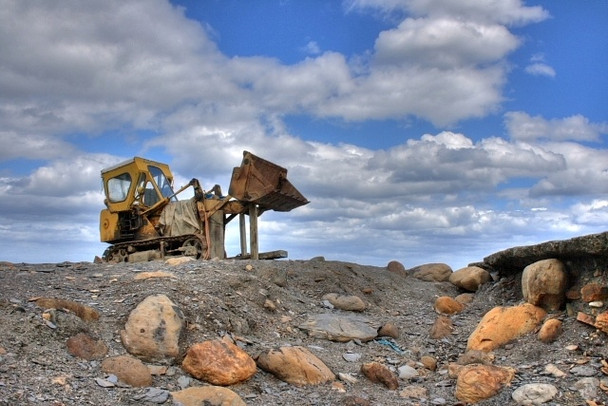 Photo 6"x4" Abandoned Bulldozer, Port Mulgrave Port Mulgrave c2008