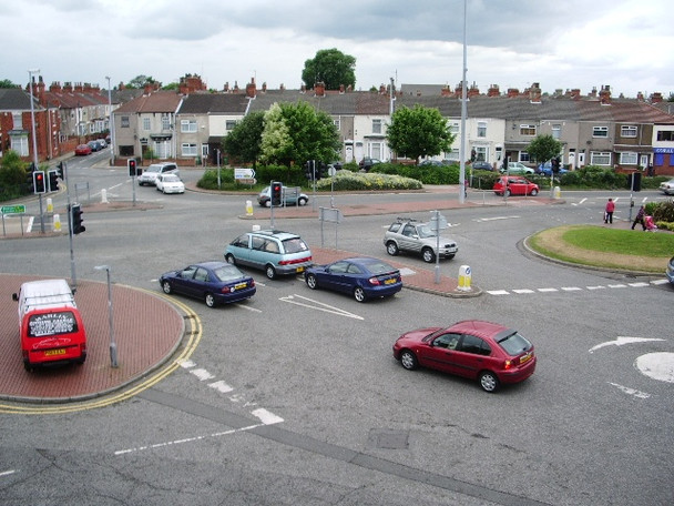Photo 6"x4" Road junction Grimsby c2008