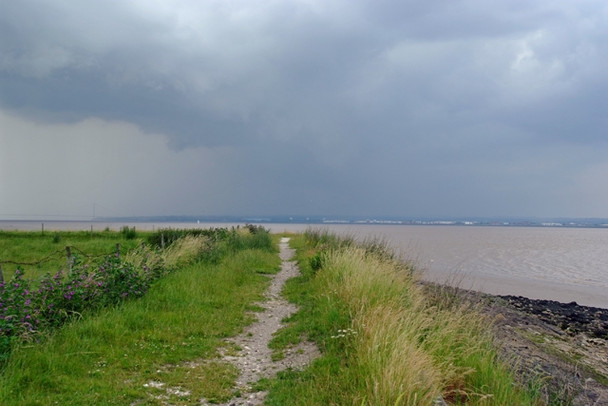 Photo 6"x4" The Humber Bank Footpath at Goxhill Haven North End\/TA1022 c2008