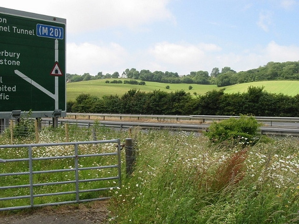 Photo 6"x4" View across the A20, looking towards Hawkinge Hawkinge c2008
