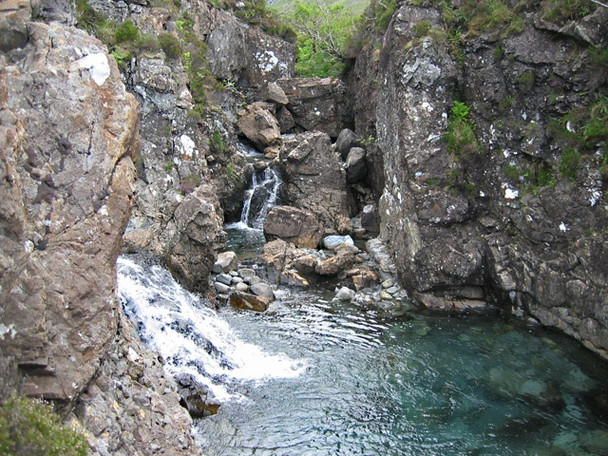 Photo 6"x4" Confluence of the Allt Coir' a' Mhadaidh and the Allt Coir' a' Tairneilear Allt Coir' a' Mhadaidh c2008