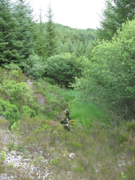 Photo 6"x4" Allt Sailean an E\u00c3\u00b2rna draining away: Surprisingly small, albeit a dry period Salen\/An Sailean c2008