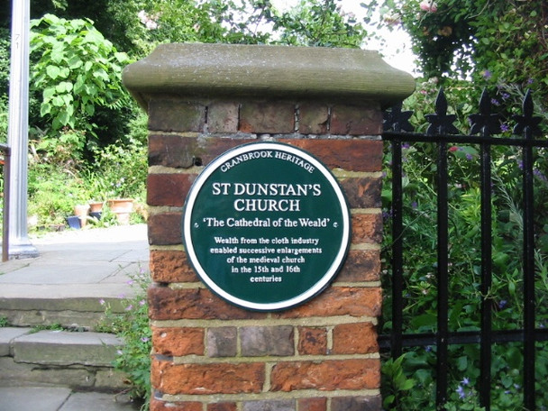 Photo 6"x4" Plaque for St Dunstan's church Cranbrook\/TQ7736 c2008
