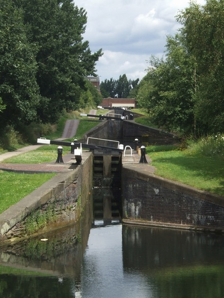 Photo 6"x4" Walsall Branch Canal - Three locks of the 'Walsall Eight ' flight Walsall c2008