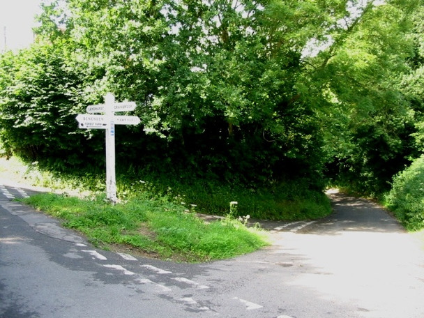 Photo 6"x4" Looking W along Potter's Lane, Four Wents Four Wents\/TQ7632 c2008