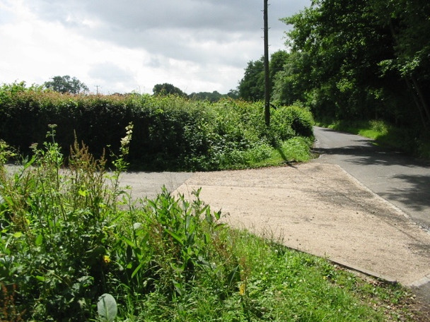 Photo 6"x4" Junction of lane from Woodsden with Water Lane Woodsden\/TQ7731 c2008