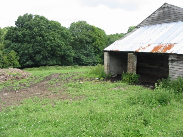 Photo 6"x4" Cowshed on farmland next to Attwaters Lane Crit Hall c2008