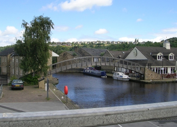 Photo 6"x4" Footbridge over Huddersfield Broad Canal - Wakefield Road Huddersfield c2008