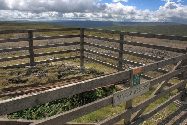 Photo 6"x4" Fenced Off Mine Shaft, Melbrecks Moor Gunnerside c2008