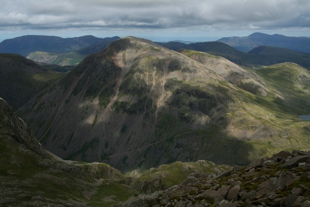 Photo 6"x4" Great Gable in Partial Shadow Seathwaite\/NY2312 c2008
