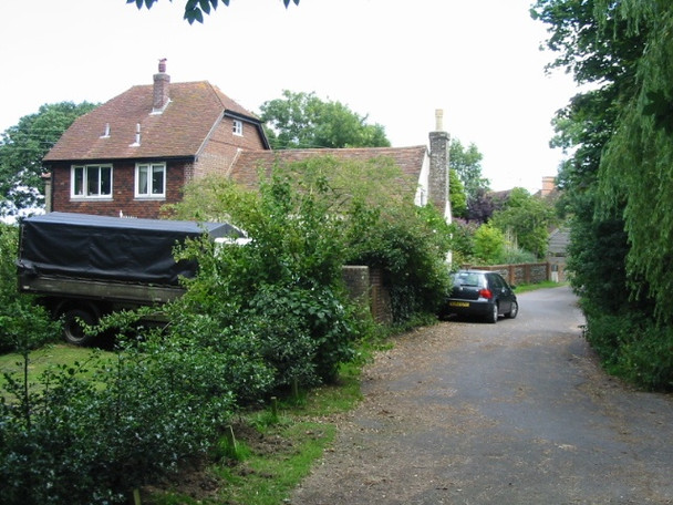 Photo 6"x4" View along Church Lane Church Hougham c2008