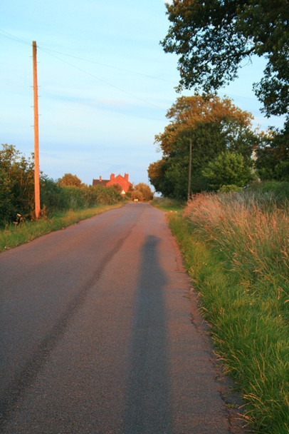 Photo 6"x4" Long Shadow on No Mans Lane Dale Moor c2008
