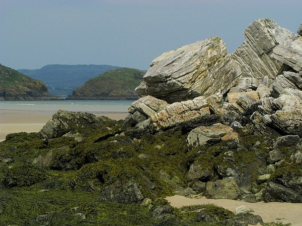 Photo 6"x4" Rocks, Clonmass Bay Portnablahy c2008