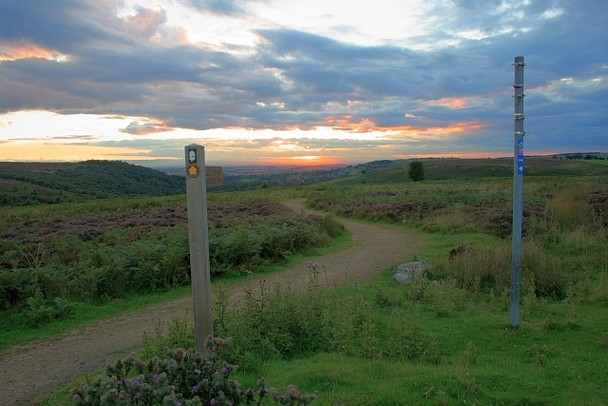 Photo 6"x4" Sunset at Square Corner Osmotherley c2008