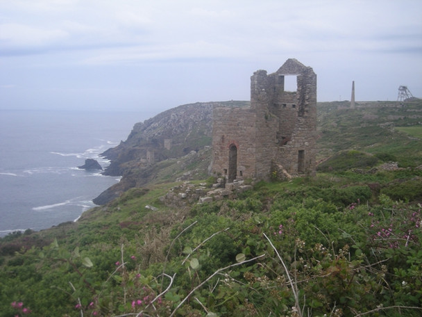 Photo 6"x4" Abandoned Tin workings beside the South West Coastal Path Boscean c2008