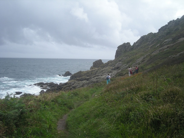 Photo 6"x4" Walkers on the South West Coastal Footpath Penberth\/SW4022 c2008