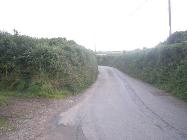 Photo 6"x4" Lane with steep banks near Bunkers Hill Farm Brane c2008