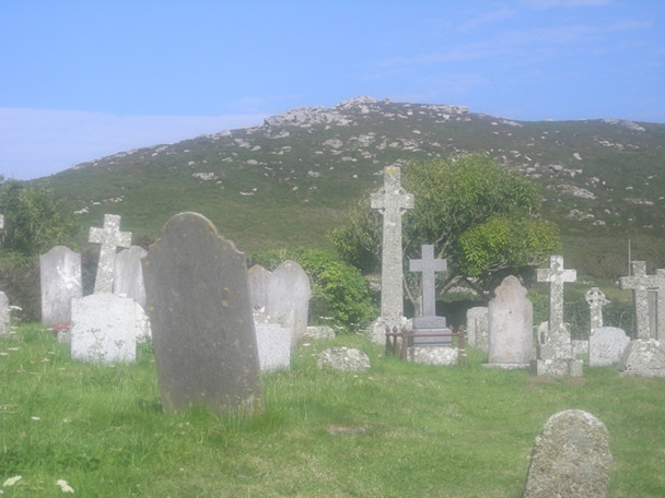 Photo 6"x4" Zennor churchyard Trewey c2008