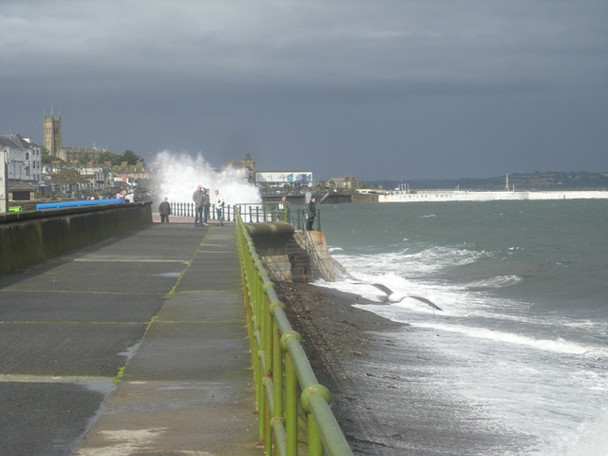 Photo 6"x4" Sea wall at Wherry Town Newlyn c2008