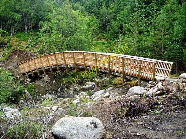 Photo 6"x4" Bridge in Leanachan Forest Torlundy c2007
