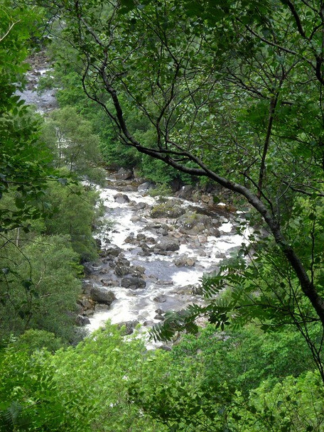 Photo 6"x4" Rapids on the Water of Nevis Meall Cumhann c2008
