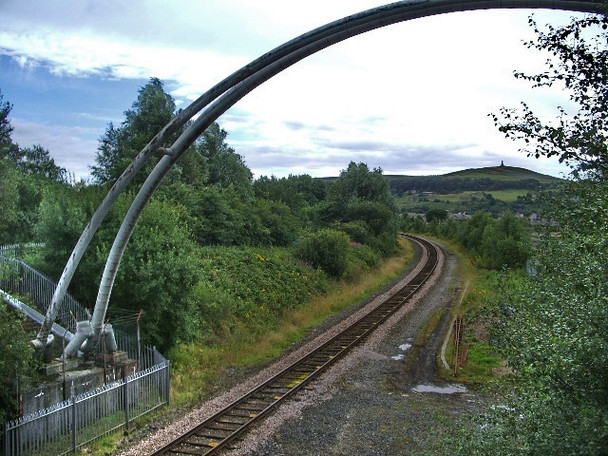 Photo 6"x4" Pipe bridge Darwen c2008
