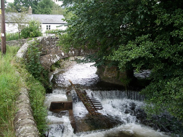 Photo 6"x4" River Rhiangoll and fish pass, after heavy rain Felindre\/SO1723 c2008