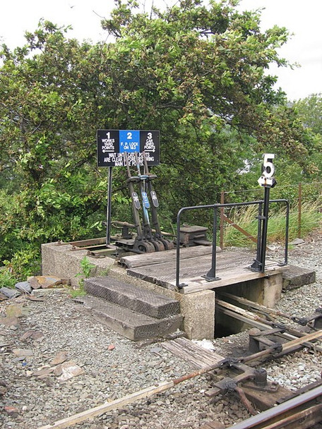 Photo 6"x4" Points levers at Boston Lodge works, Ffestiniog Railway Porthmadog c2008