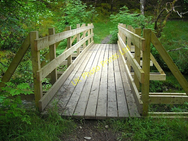 Photo 6"x4" Footbridge in Leanachan Forest Alltour c2007