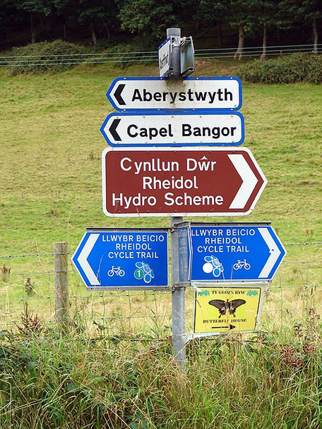 Photo 6"x4" Road sign at the junction of the Cwm Rheidol and Aberffrwd roads Aberffrwd\/SN6878 c2008