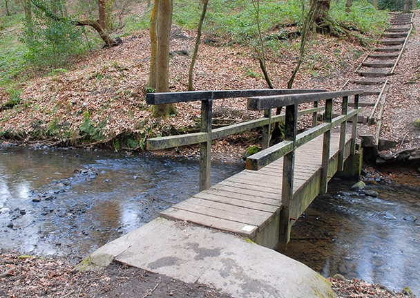 Photo 6"x4" Bridge over Borsdane Brook Hindley\/SD6204 c2006