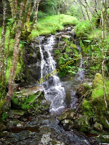 Photo 6"x4" Small Waterfall on Allt nan Slat Alltour c2007