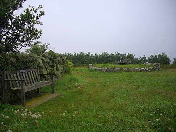 Photo 6"x4" Peninnis Mill and Wilson seat Hugh Town c2008