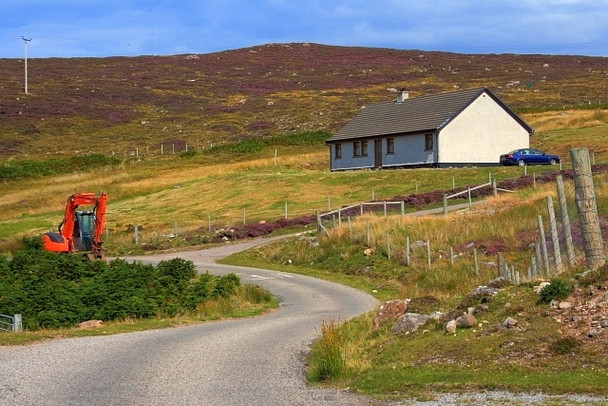 Photo 6"x4" Start of Road to Communication Mast on Meall an Fheadain Brae of Achnahaird c2008