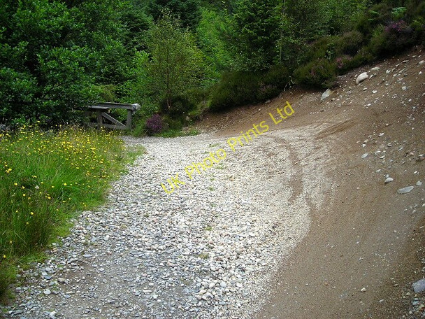 Photo 6"x4" Banked Corner Leading in to Bridge over River Lundy Torlundy c2007