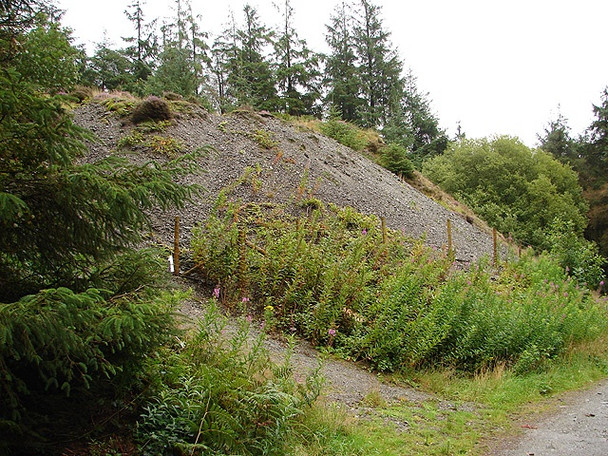 Photo 6"x4" Fenced mine shaft above Goginan Cwmerfyn c2008